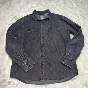Levi’s Men’s standard fit western style snap‎ front cotton shirt